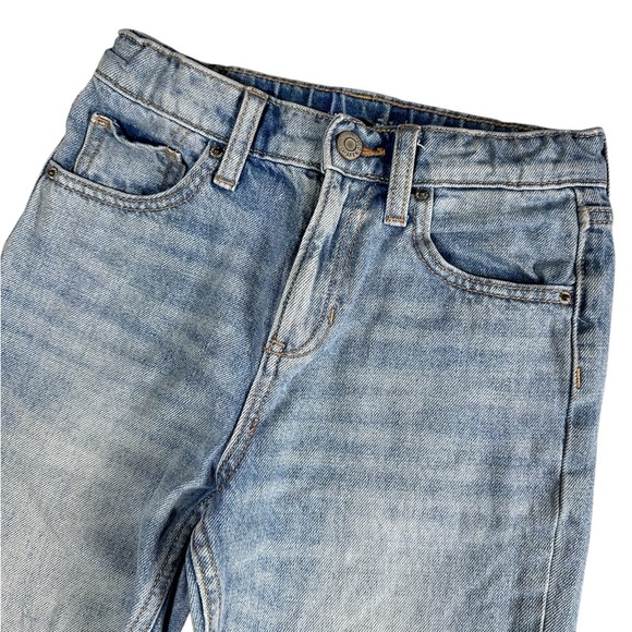 Old Navy Light Wash Slouchy Straight Ripped Jeans Girls Size 7 - Picture 3 of 7